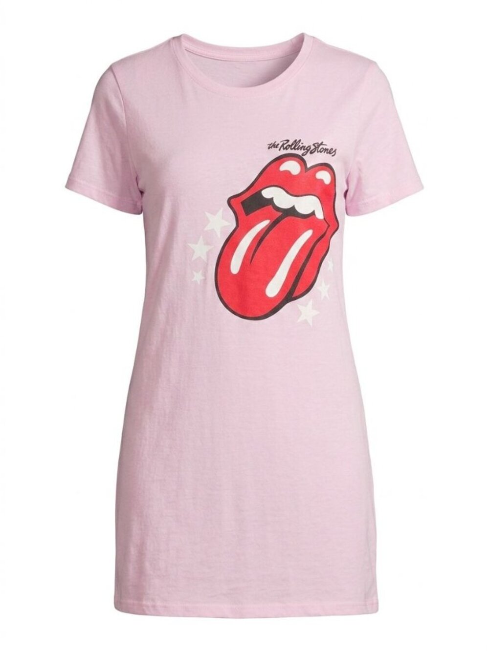NWT The Rolling Stones Sleep Shirt Sz L 10-12 Pink Graphic Tee Short Sleeve
